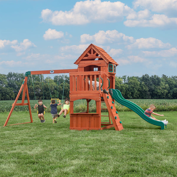 Atlantis Swing Set View 2 - Noxmow Official Hardware