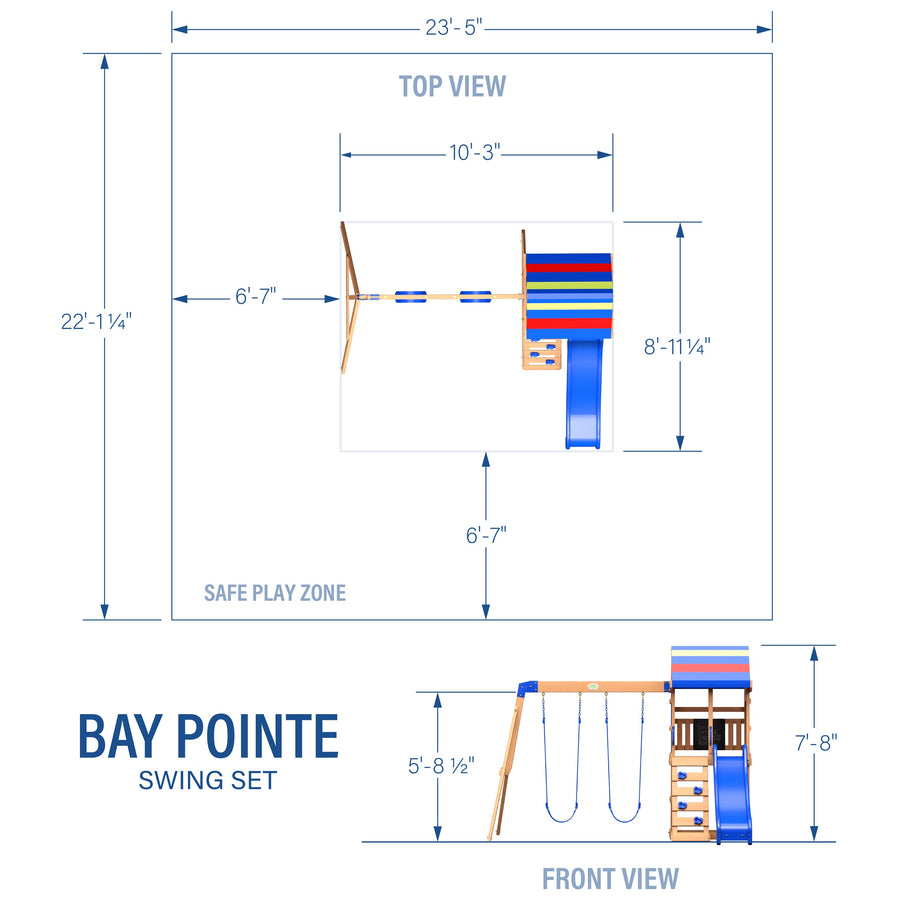 Bay Pointe Swing Set detail view