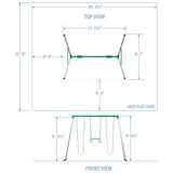 Big Brutus Heavy-Duty Metal A-Frame Swing Set angle 2