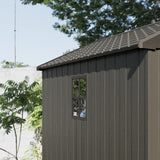 Kick-it 8x8 Plastic Storage Shed with Floor, Brown angle 6