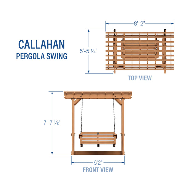 Callahan Pergola Swing View 2 - Noxmow Official Hardware