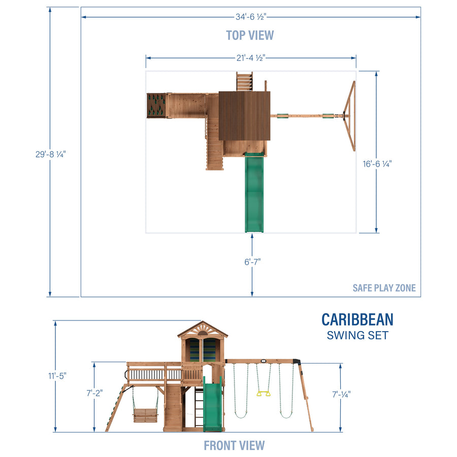 Caribbean Swing Set detail view