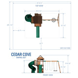 Cedar Cove Swing Set angle 2