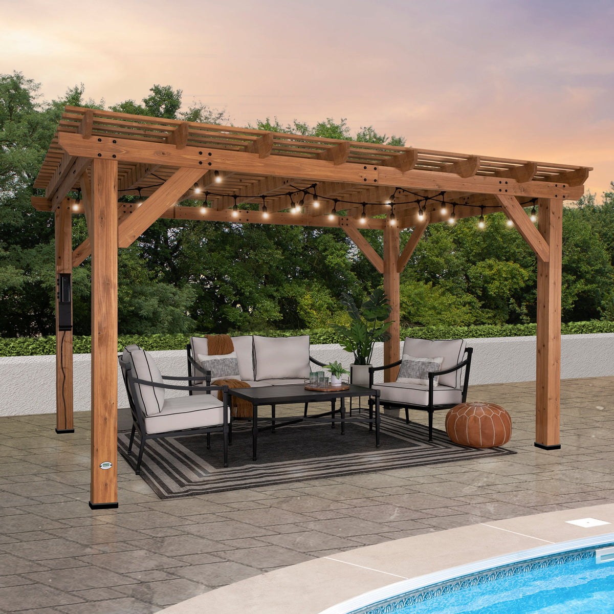 14x10 Delray Pergola - Noxmow Official Hardware