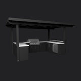 Edgemont Bay | U-Shape Outdoor Kitchen with Bar Seating, Grill & Griddle angle 20