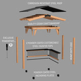 Granada Grill Gazebo with Outdoor Bar angle 17