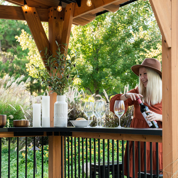 Granada Grill Gazebo with Outdoor Bar View 2 - Noxmow Official Hardware