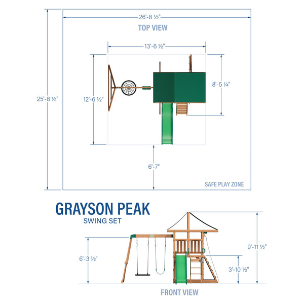 Grayson Peak Swing Set View 2 - Noxmow Official Hardware