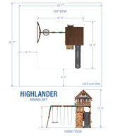 Highlander Swing Set angle 3