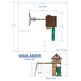 Highlander Swing Set angle 14