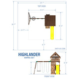 Highlander Swing Set angle 25
