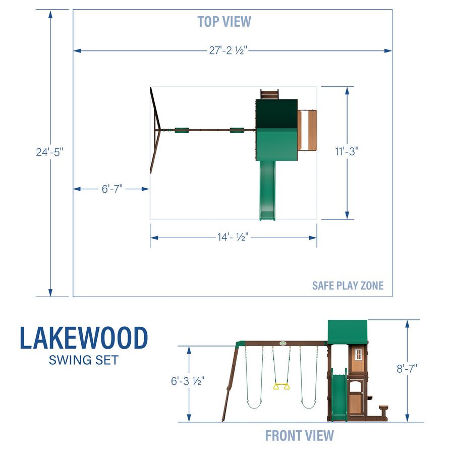 Lakewood Swing Set detail view