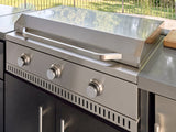 Lancaster | Galley Outdoor Kitchen with Built-In Griddle & Pizza Oven angle 2