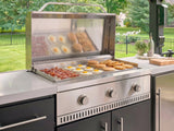 Lancaster | Covered Linear Outdoor Kitchen with Built-In Griddle angle 3
