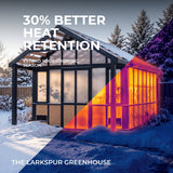 14x12 Larkspur Metal Greenhouse angle 19