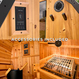 Paxton Outdoor Barrel Sauna – 2-4 Person angle 11