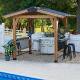 Granada Grill Gazebo with Outdoor Bar angle 1