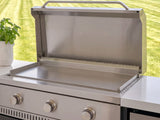 Lancaster | Galley Outdoor Kitchen with Built-In Griddle & Pizza Oven angle 3