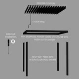 10x10 Sarasota Steel Louvered Pergola angle 5