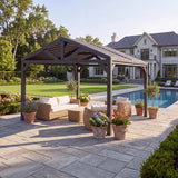14x12 Ridgeline Steel Louvered Pergola angle 1