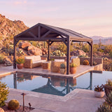 14x14 Ridgeline Steel Louvered Pergola angle 1