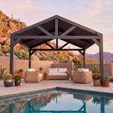 14x14 Ridgeline Steel Louvered Pergola angle 5