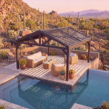 14x14 Ridgeline Steel Louvered Pergola angle 6