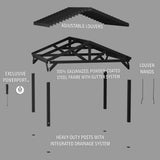 14x14 Ridgeline Steel Louvered Pergola angle 13