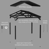 16x14 Ridgeline Steel Louvered Pergola angle 13