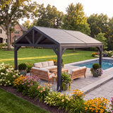 16x14 Ridgeline Steel Louvered Pergola angle 1