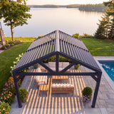 16x14 Ridgeline Steel Louvered Pergola angle 4