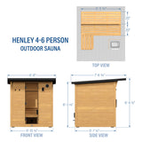 Henley Outdoor Cabin Sauna – 4-6 Person angle 1