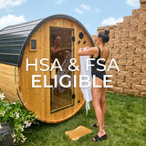 Paxton Outdoor Barrel Sauna – 2-4 Person angle 14
