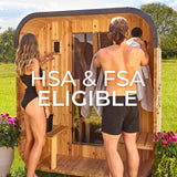 Lennon Outdoor Cube Sauna with Porch – 2-4 Person angle 1
