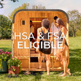 Lennon Outdoor Cube Sauna with Porch – 4-6 Person angle 1