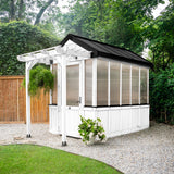 9x6 Bellerose Greenhouse - White angle 1