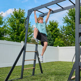 Atlas Steel Swing Set with Monkey Bars and Tube Slide angle 3