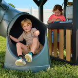 Atlas Steel Swing Set with Tube Slide angle 2