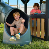 Atlas Steel Swing Set with Monkey Bars and Tube Slide angle 2