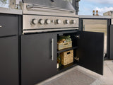 Edgemont Cove | Curved Outdoor Kitchen with Built-In Grill, Griddle & Pizza Oven angle 17