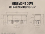 Edgemont Cove | Curved Outdoor Kitchen with Built-In Grill, Griddle & Pizza Oven angle 34