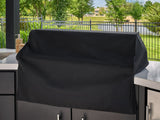 Edgemont Cove | Curved Outdoor Kitchen with Built-In Grill, Griddle & Pizza Oven angle 25
