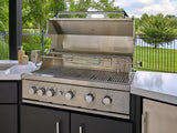 Edgemont Cove | Curved Outdoor Kitchen with Built-In Grill, Griddle & Pizza Oven angle 4