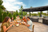Edgemont Cove | Curved Outdoor Kitchen with Built-In Grill, Griddle & Pizza Oven angle 32