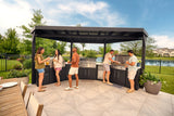 Edgemont Cove | Curved Outdoor Kitchen with Built-In Grill, Griddle & Pizza Oven angle 30