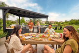 Edgemont Cove | Curved Outdoor Kitchen with Built-In Grill, Griddle & Pizza Oven angle 28
