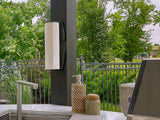 Edgemont Cove | Curved Outdoor Kitchen with Built-In Grill, Griddle & Pizza Oven angle 19