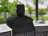 Edgemont Cove | Curved Outdoor Kitchen with Built-In Grill, Griddle & Pizza Oven angle 26