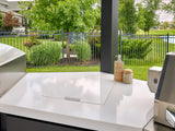Edgemont Cove | Curved Outdoor Kitchen with Built-In Grill, Griddle & Pizza Oven angle 13