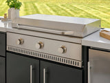 Emory | Corner Outdoor Kitchen Island with Built-In Griddle & Pizza Oven angle 2
